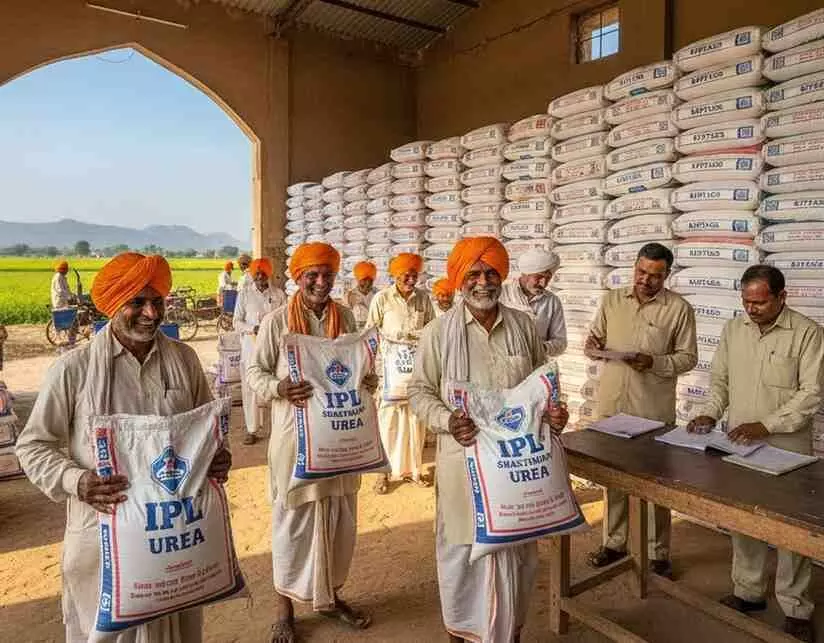 The supply of urea in the district brought smiles on the faces of farmers