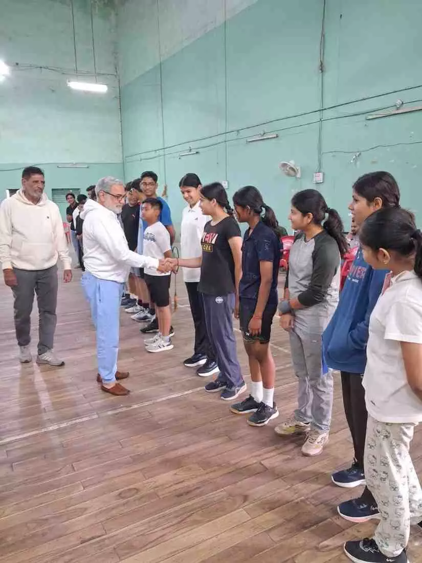 Exciting final of district badminton competition in Baran today Exciting final of district badminton competition in Baran today