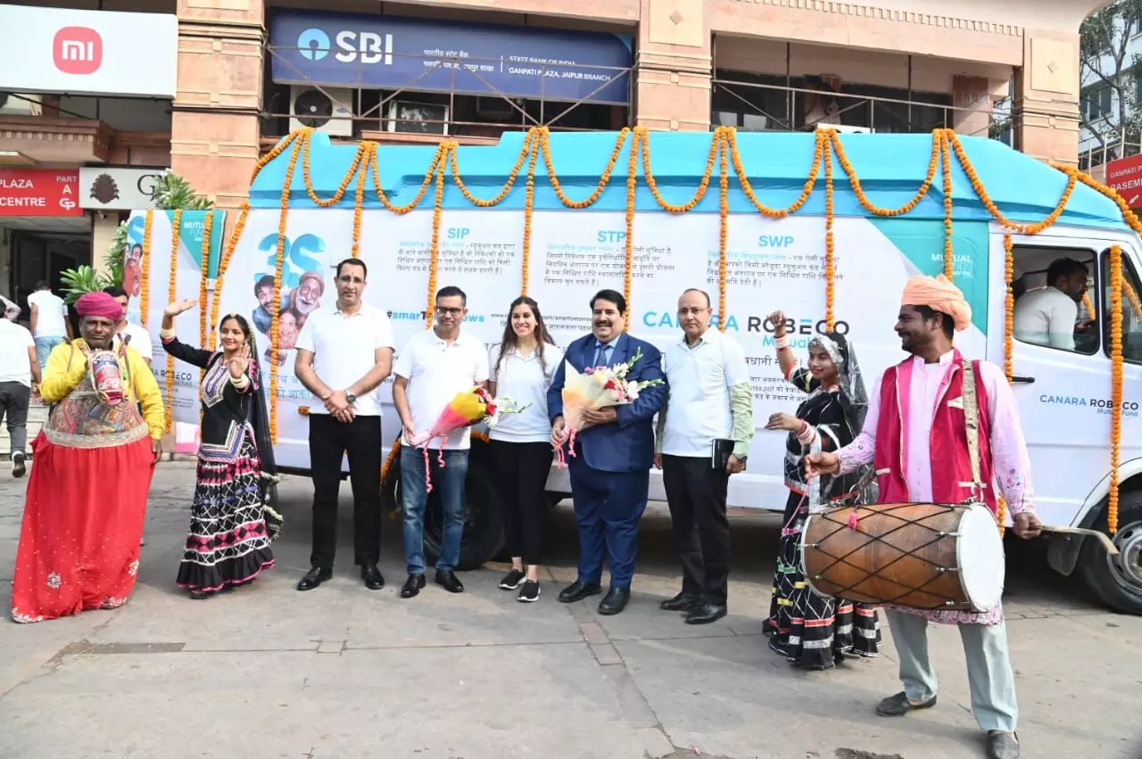 Canara Robecos Investment Bus Tour begins in Rajasthan, Canara Robecos Investment Bus Tour begins in Rajasthan,