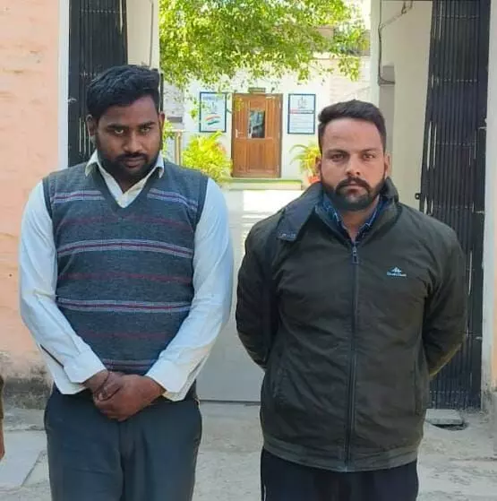 Two accused arrested in Chittorgarh for forging documents and getting five registries done Two accused arrested in Chittorgarh for forging documents and getting five registries done
