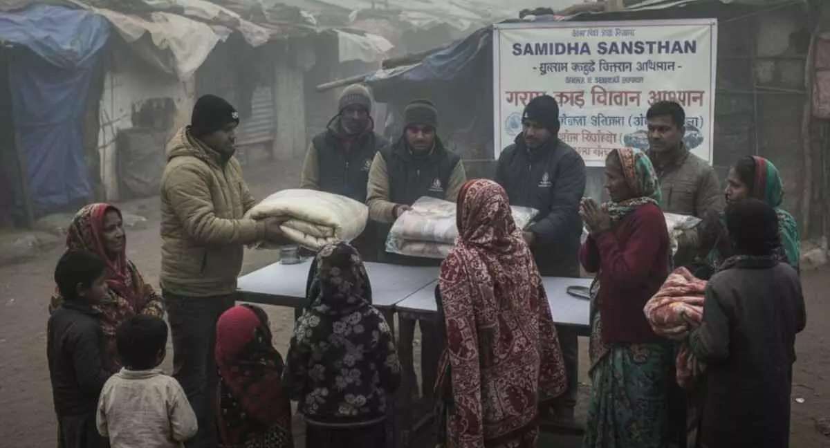 Samiddha Sanstha came forward to save people from the chill of cold nights, free woolen clothes distribution campaign will be run in the entire district. Samiddha Sanstha came forward to save people from the chill of cold nights, free woolen clothes distribution campaign will be run in the entire district.