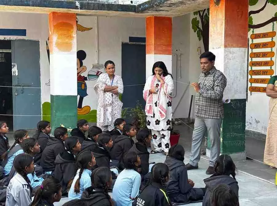 Awareness program at BN Girls College, Salumbur, under the Save the Girl Child, Educate the Girl Child campaign Awareness program at BN Girls College, Salumbur, under the Save the Girl Child, Educate the Girl Child campaign