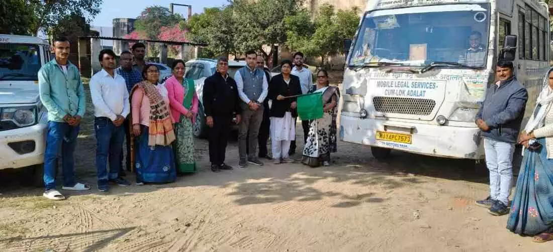 Deeg: Legal aid awareness campaign started with mobile van, Justice at your door program gained momentum Deeg: Legal aid awareness campaign started with mobile van, Justice at your door program gained momentum