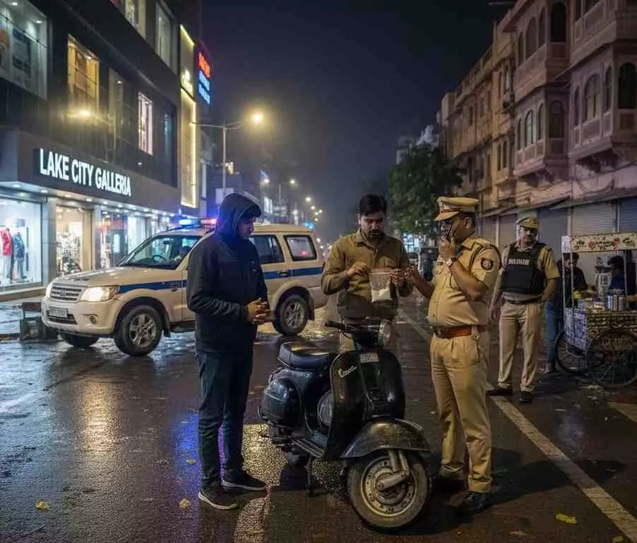 Bhupalpura police arrested a youth involved in MDMA smuggling. Bhupalpura police arrested a youth involved in MDMA smuggling.