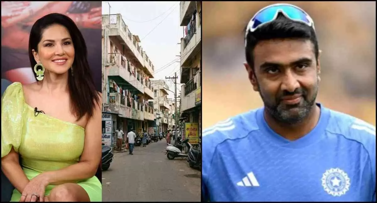 Ashwin plays with Sunny Leones photo