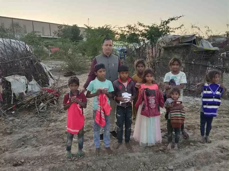 Adibrahma Adinath Foundation distributed blankets and sweaters