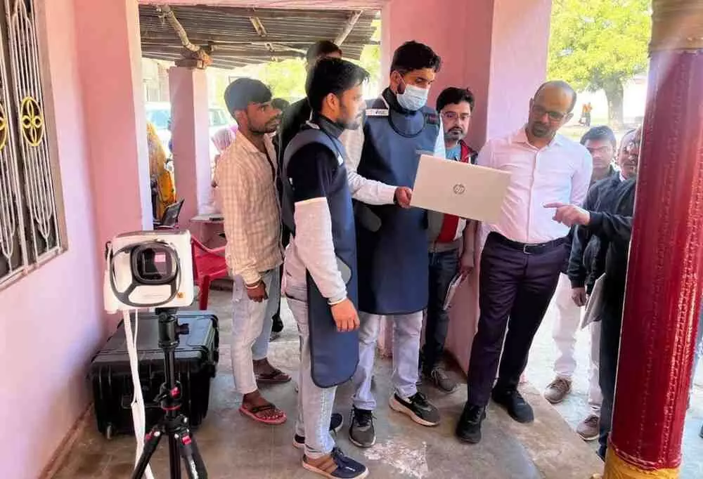 The District Collector conducted a surprise inspection of the TB screening camp i The District Collector conducted a surprise inspection of the TB screening camp i