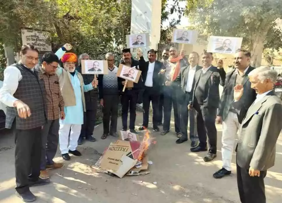 Brahmin community in Bayana protests against IAS Santosh Verma,