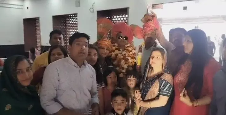 Wing Commander Mohit Tiwari received a grand welcome