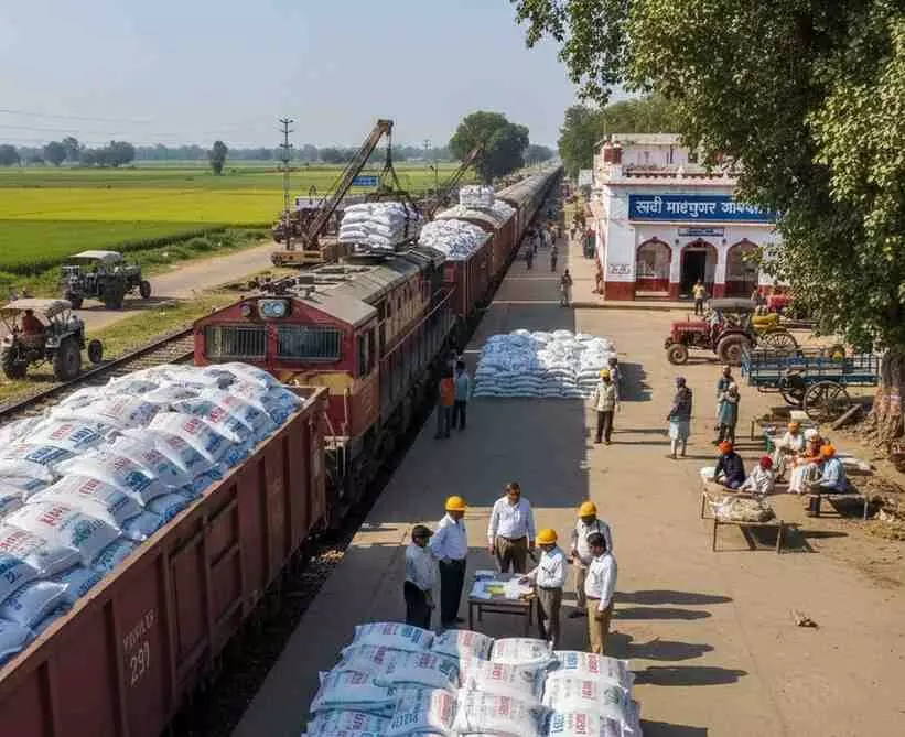 Relief for farmers: A large rack of urea fertilizer arrives in Sawai Madhopur Relief for farmers: A large rack of urea fertilizer arrives in Sawai Madhopur