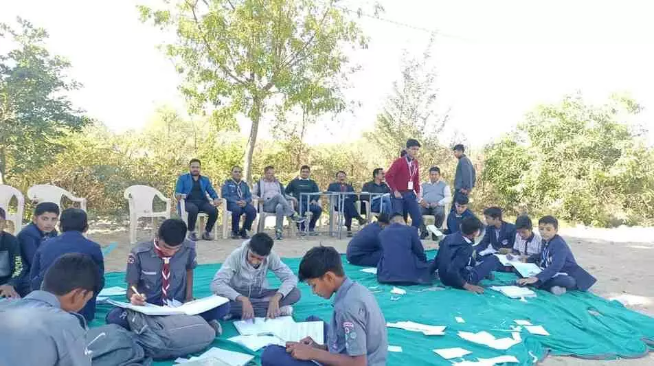 Children displayed their talent in the Rajasthan State Scout Guide State Award Inspection Camp held in Udaipur Children displayed their talent in the Rajasthan State Scout Guide State Award Inspection Camp held in Udaipur