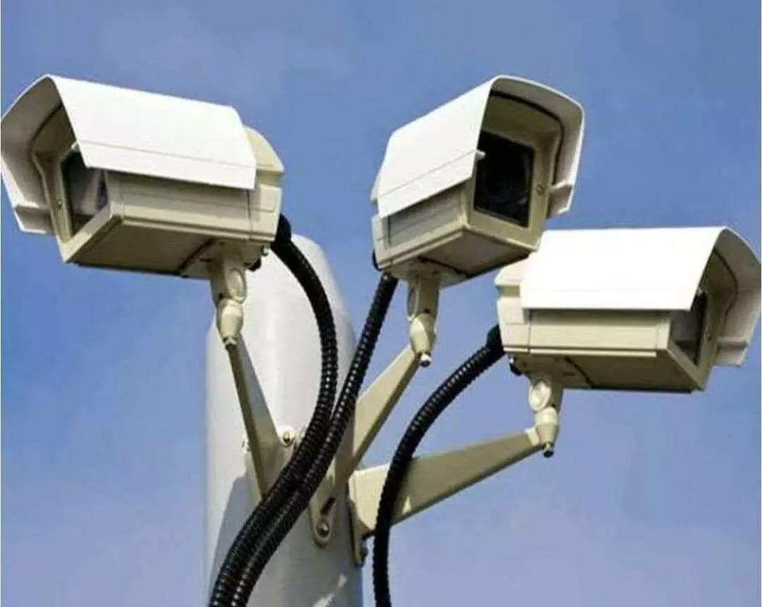 CCTV cameras installed at private expense for security in the neighborhood and temple CCTV cameras installed at private expense for security in the neighborhood and temple