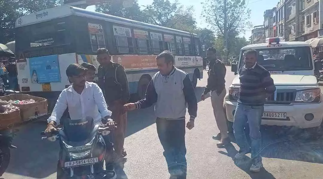 Message of Road Safety: 15-day state level campaign launched in Salumber