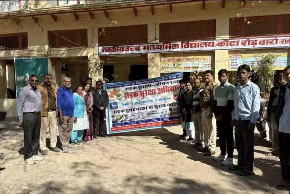 Students pledge to follow rules in Road Safety Public Awareness Campaign-2025 Students pledge to follow rules in Road Safety Public Awareness Campaign-2025