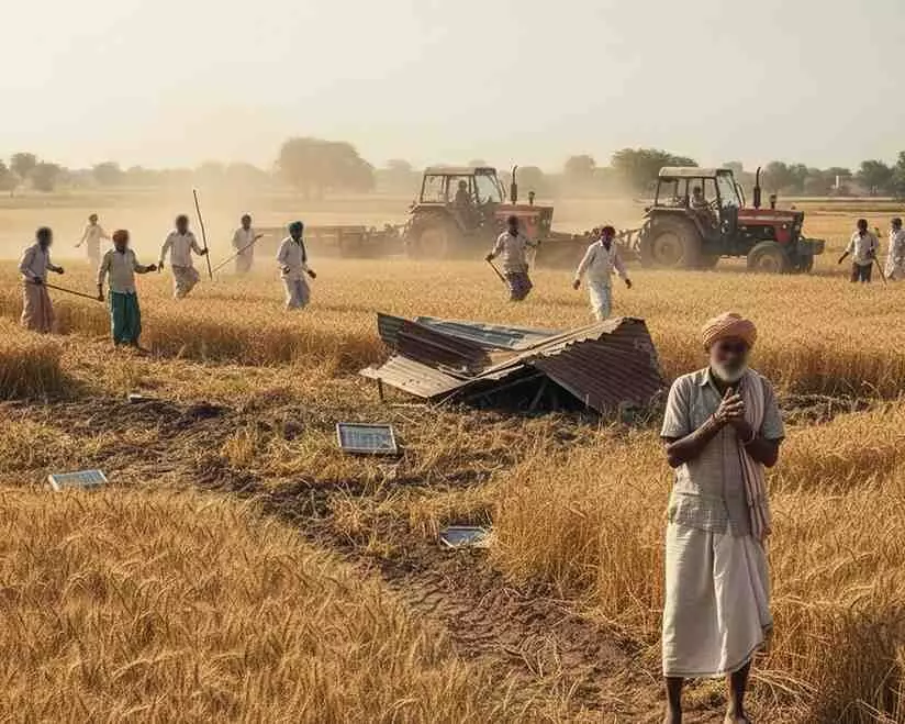 Udaipur: Wheat crop and property damaged with the intention of occupying land, case registered Udaipur: Wheat crop and property damaged with the intention of occupying land, case registered