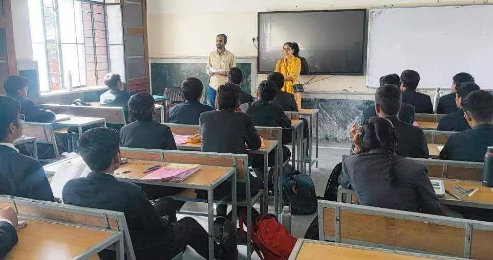 On the second day of the road safety fortnight, schools across the district witnessed creative competitions and the awareness campaign intensified.