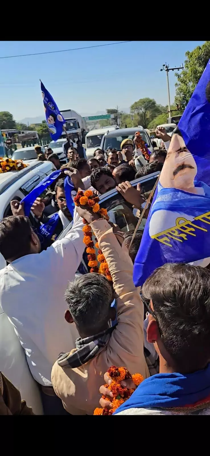 Chandrashekhar Azad receives a grand welcome at Gomti: Bahujan Samaj gathers, Mewar resonates with enthusiasm Chandrashekhar Azad receives a grand welcome at Gomti: Bahujan Samaj gathers, Mewar resonates with enthusiasm