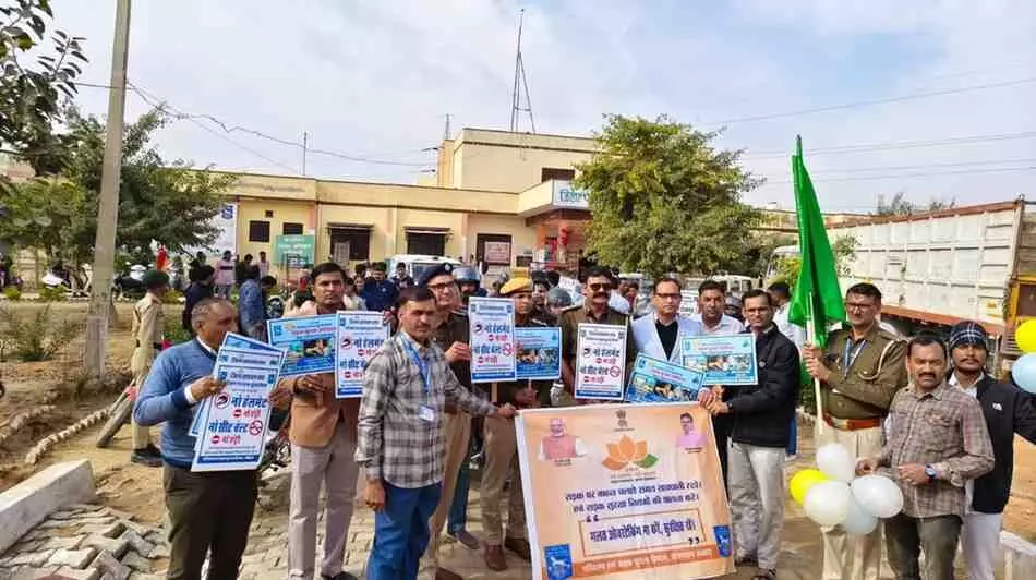 Road Safety Fortnight: Awareness gains momentum in Nohar, a strong message of following rules given