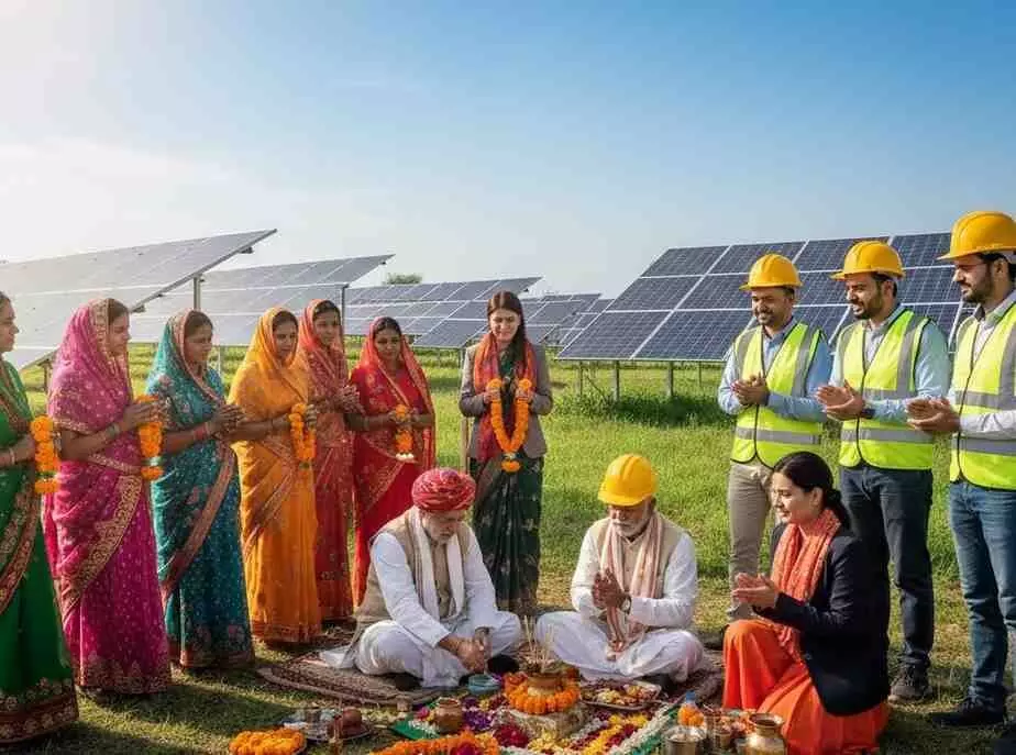 2 MW Solar Power Plant at Riwali Village: Inauguration with Bhoomi Pujan 2 MW Solar Power Plant at Riwali Village: Inauguration with Bhoomi Pujan
