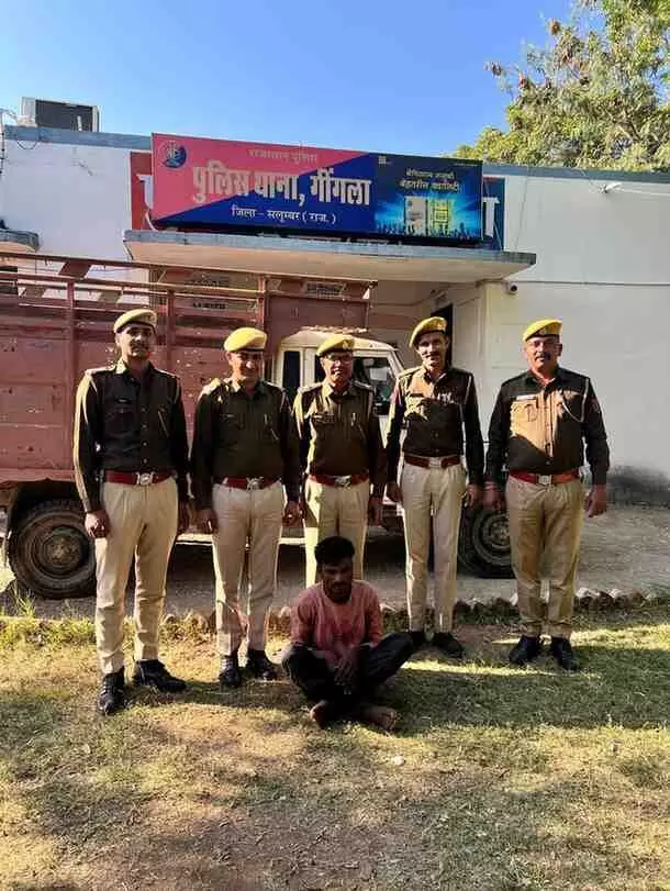 Salumber: Police takes swift action, pickup theft revealed, accused arrested
