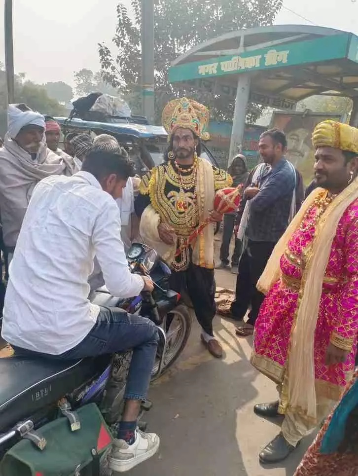 Yamraj arrives on the streets of Deeg, road safety warning creates a stir