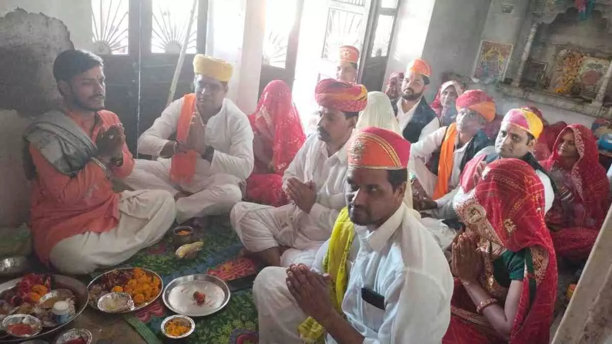 Grand inauguration of Shrimad Bhagwat Katha in Khokharwas, Grand inauguration of Shrimad Bhagwat Katha in Khokharwas,