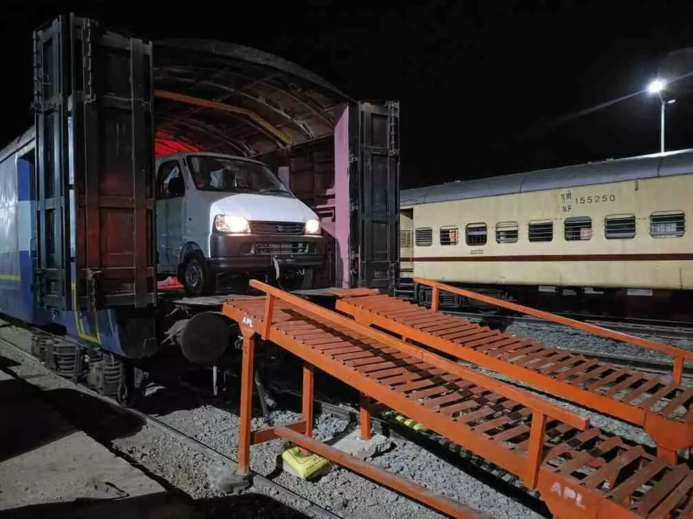 uccessful operation of automobile rake at Sairang station