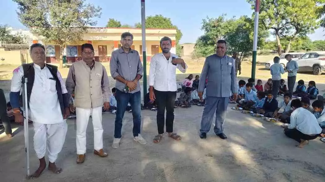 Inspection of mid-day meal at Mahatma Gandhi Government School, Inspection of mid-day meal at Mahatma Gandhi Government School,