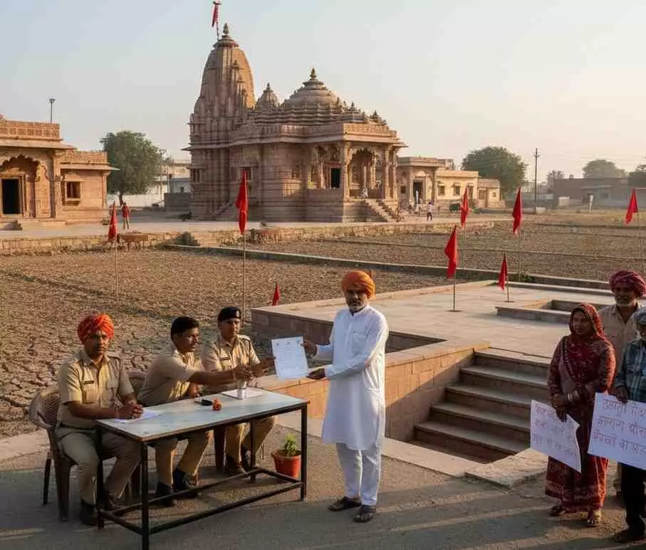 Warning regarding freeing the agricultural land of Annapurna Mata Temple Warning regarding freeing the agricultural land of Annapurna Mata Temple