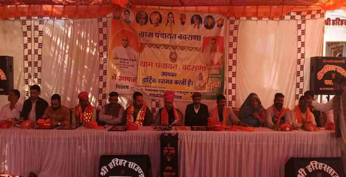 Dr. Arun Chaturvedi was accorded a grand welcome at Harihar Dham
