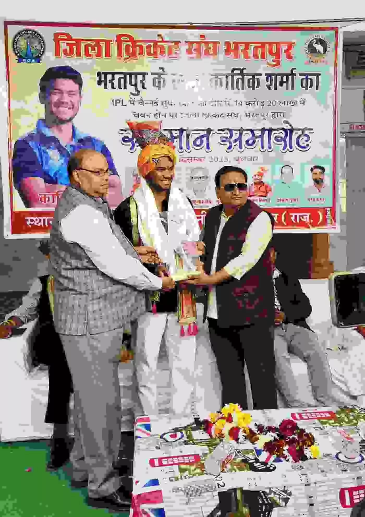 IPL star Kartik Sharma receives a grand welcome