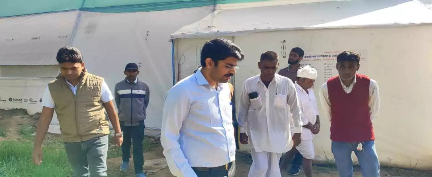 District Collector Awadhesh Meena inspected the polyhouse