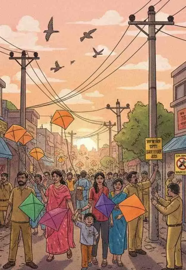 Metallic thread banned in Sawai Madhopur, time limit imposed on kite flying