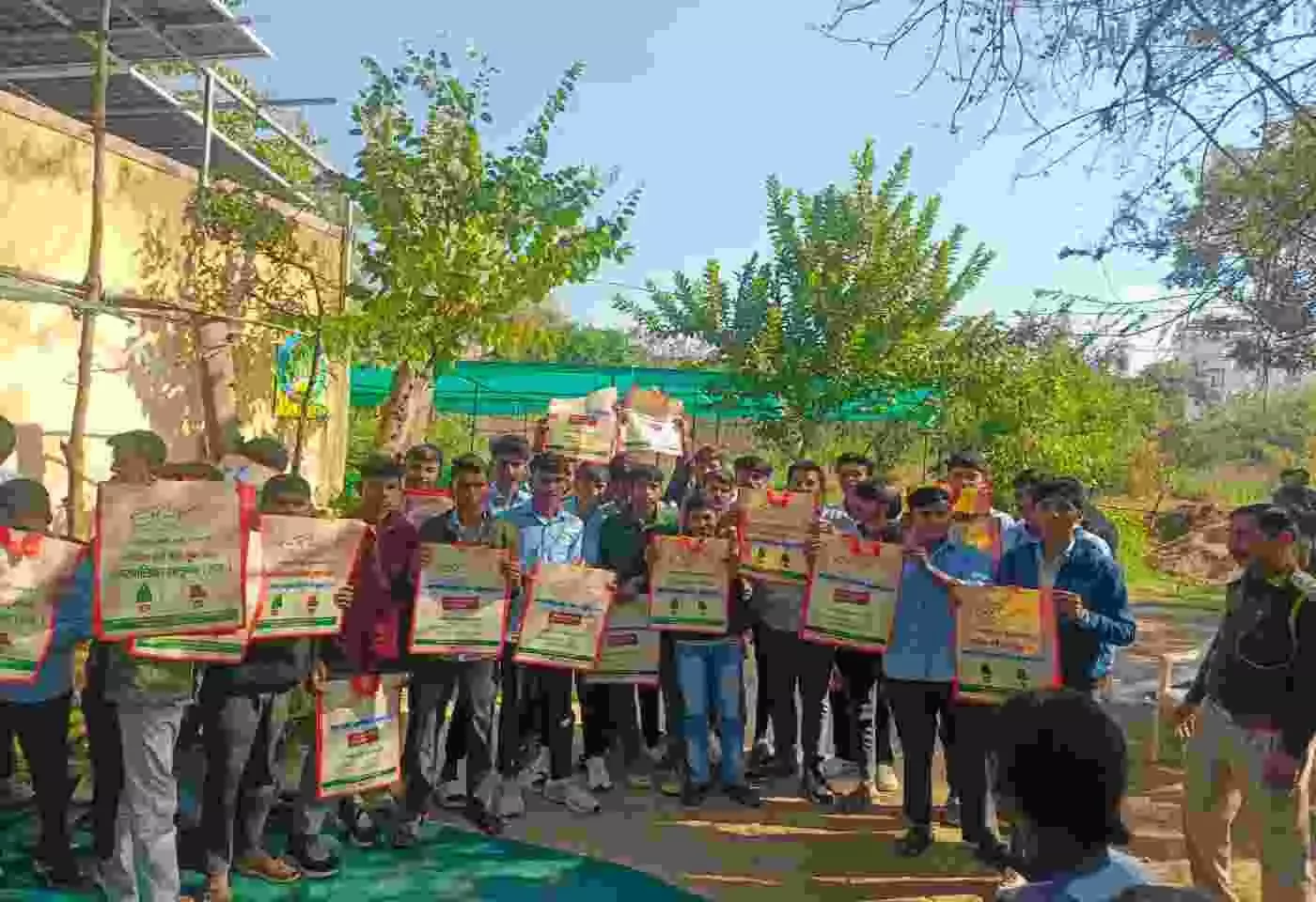 Students protest against single-use plastic
