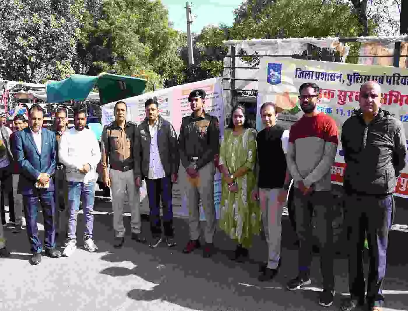 Road safety awareness program at Krishi Upaj Mandi in Baran