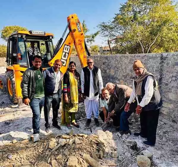Foundation stone laid for two rooms in Veer Tejaji Girls Hostel Foundation stone laid for two rooms in Veer Tejaji Girls Hostel