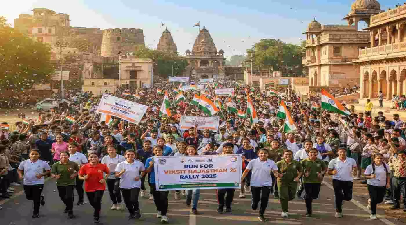 Run for Developed Rajasthan rally organised in Sawai Madhopur today Run for Developed Rajasthan rally organised in Sawai Madhopur today