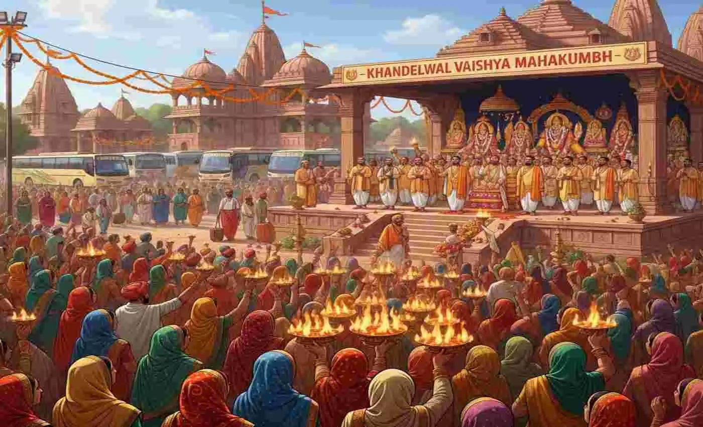 The Maha Kumbh of Khandelwal Vaishya community is being held today at Khandeladham