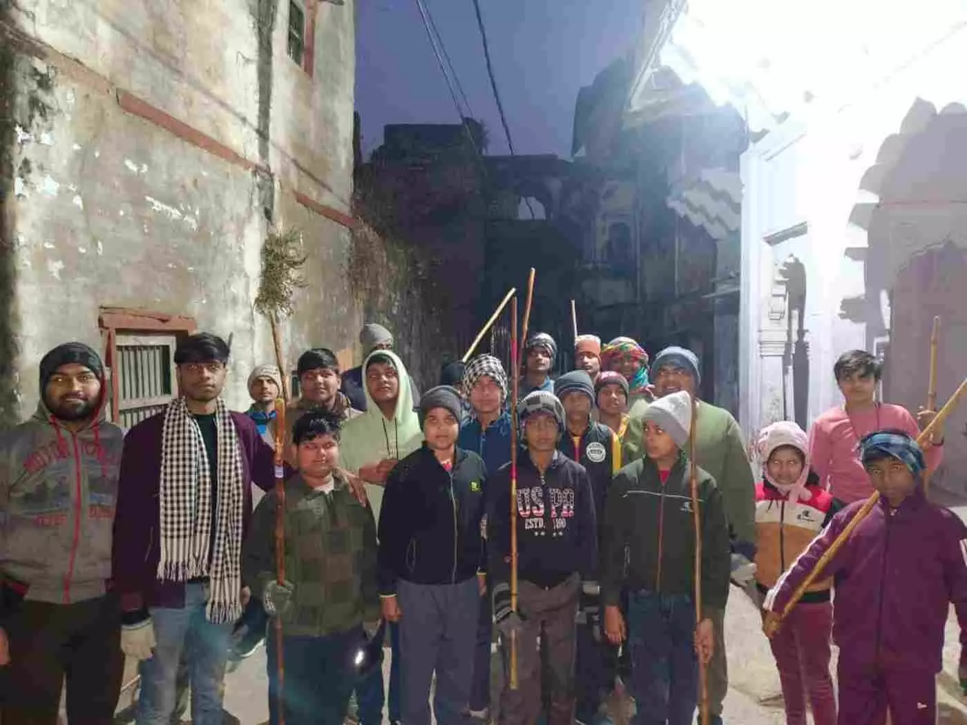 Rashtriya Swayamsevak Sangh organised weekly Prabhat Pheri in Bhusavar