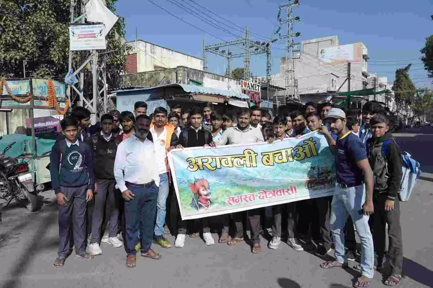 Residents staged a sit-in protest in Amet and submitted a memorandum