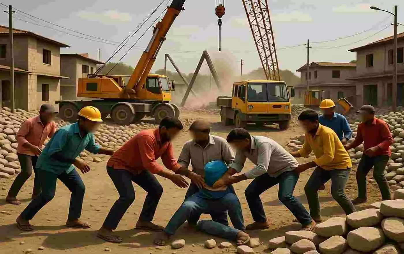 Crane accident in Bijolia: Young man dies at stone stock, mourning in family Crane accident in Bijolia: Young man dies at stone stock, mourning in family