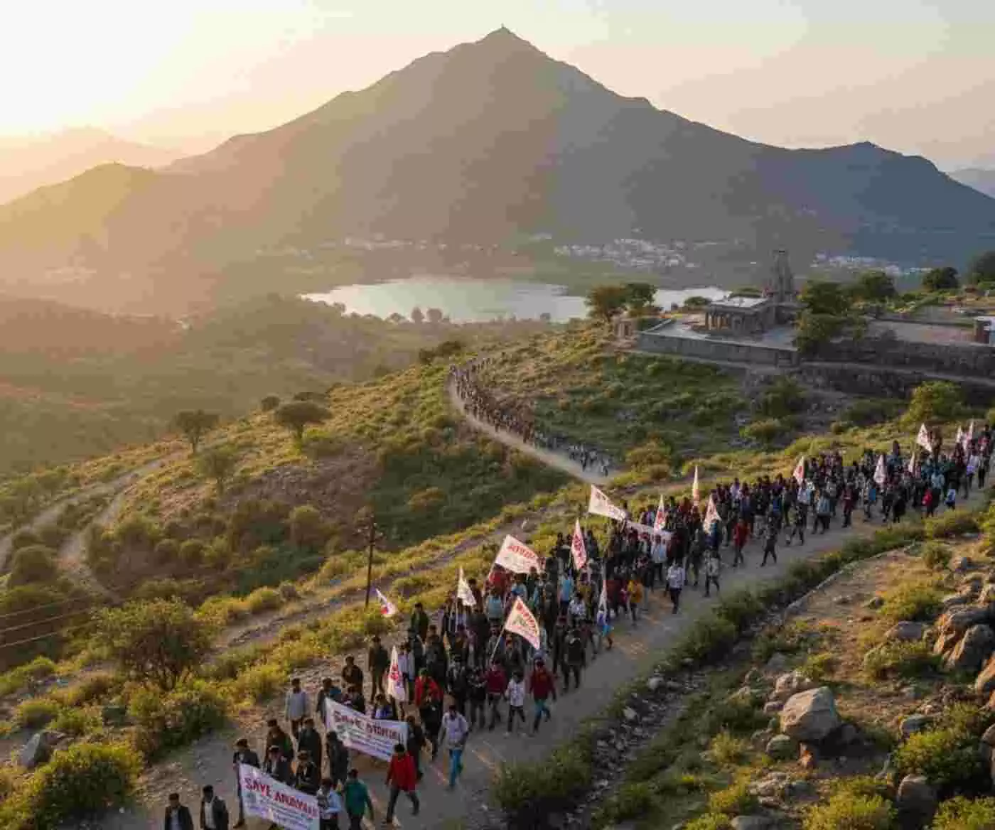 Save Aravalli Campaign: Grand launch of 1000 km trek from Mount Abu