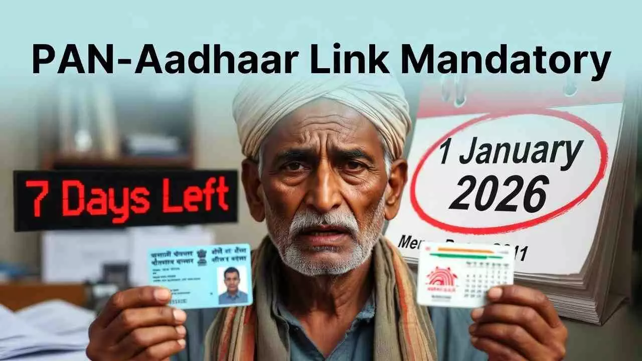 1 जनवरी 2026 से बेकार हो जाएगा आपका PAN कार्ड, अगर आधार से नहीं किया लिंक 1 जनवरी 2026 से बेकार हो जाएगा आपका PAN कार्ड, अगर आधार से नहीं किया लिंक