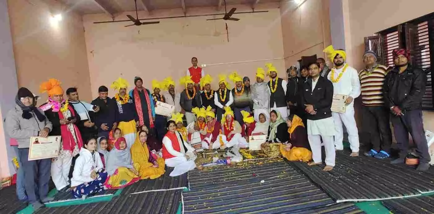 डीग में पतंजलि योग शिक्षकों का भव्य सम्मान समारोह, डीग में पतंजलि योग शिक्षकों का भव्य सम्मान समारोह,