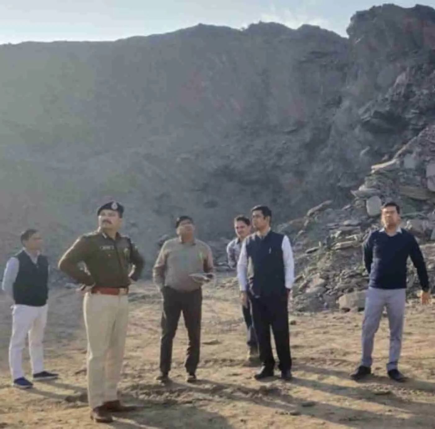 नांगल माइनिंग जोन में जिला कलेक्टर और एसपी का औचक निरीक्षण, नांगल माइनिंग जोन में जिला कलेक्टर और एसपी का औचक निरीक्षण,