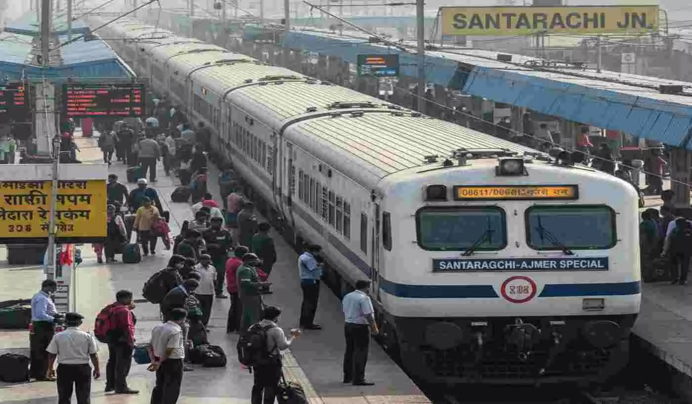 सन्तरागाछी: साप्ताहिक स्पेशल रेल सेवा अजमेर के लिए बढ़ाई गई, यात्रियों को मिलेगी अतिरिक्त सुविधा सन्तरागाछी: साप्ताहिक स्पेशल रेल सेवा अजमेर के लिए बढ़ाई गई, यात्रियों को मिलेगी अतिरिक्त सुविधा