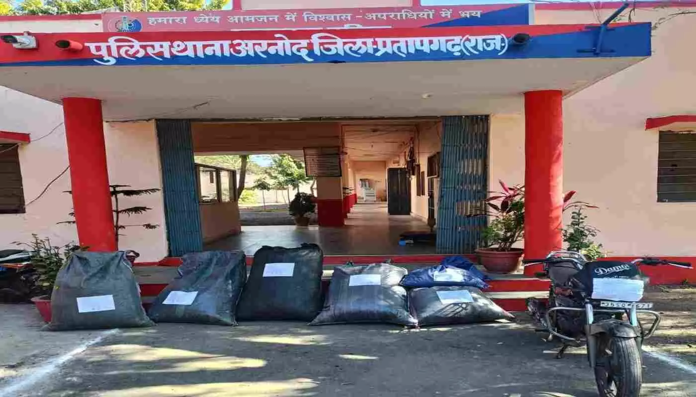 अरनोद में पुलिस को बड़ी सफलता: खेत से 73 किलो 600 ग्राम अवैध अफीम डोडाचूरा व मोटरसाइकिल जब्त अरनोद में पुलिस को बड़ी सफलता: खेत से 73 किलो 600 ग्राम अवैध अफीम डोडाचूरा व मोटरसाइकिल जब्त