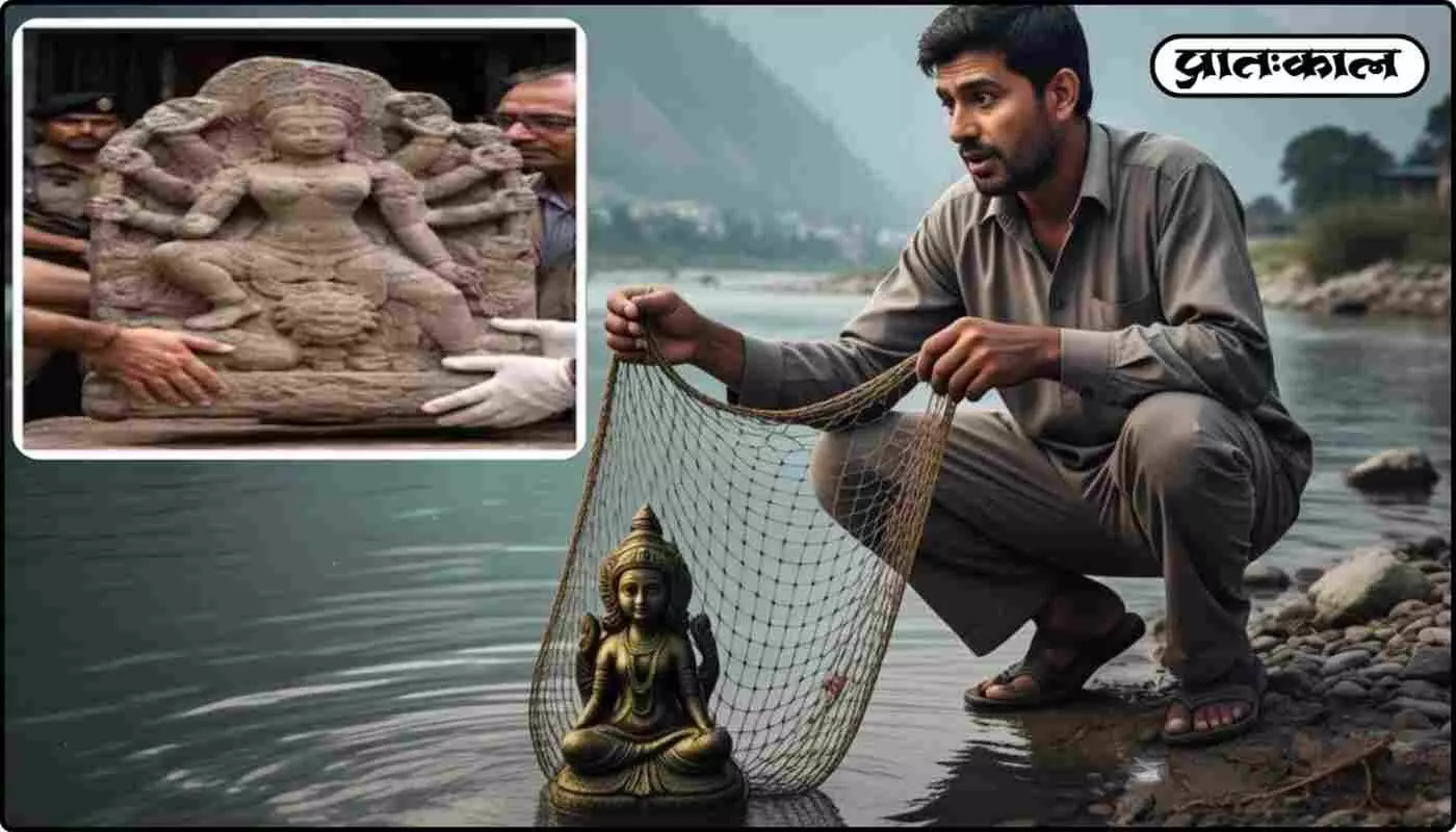 झेलम नदी ने उगला 90s का खौफनाक सच; सामने आये मां दुर्गा के पुरातात्विक अवशेष झेलम नदी ने उगला 90s का खौफनाक सच; सामने आये मां दुर्गा के पुरातात्विक अवशेष