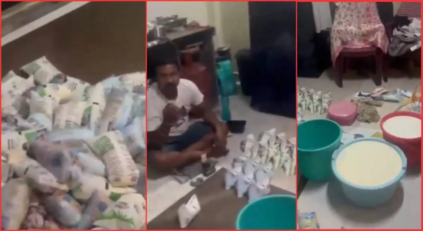The horrific game of adulterated milk mafia has been exposed in Andheri West The horrific game of adulterated milk mafia has been exposed in Andheri West