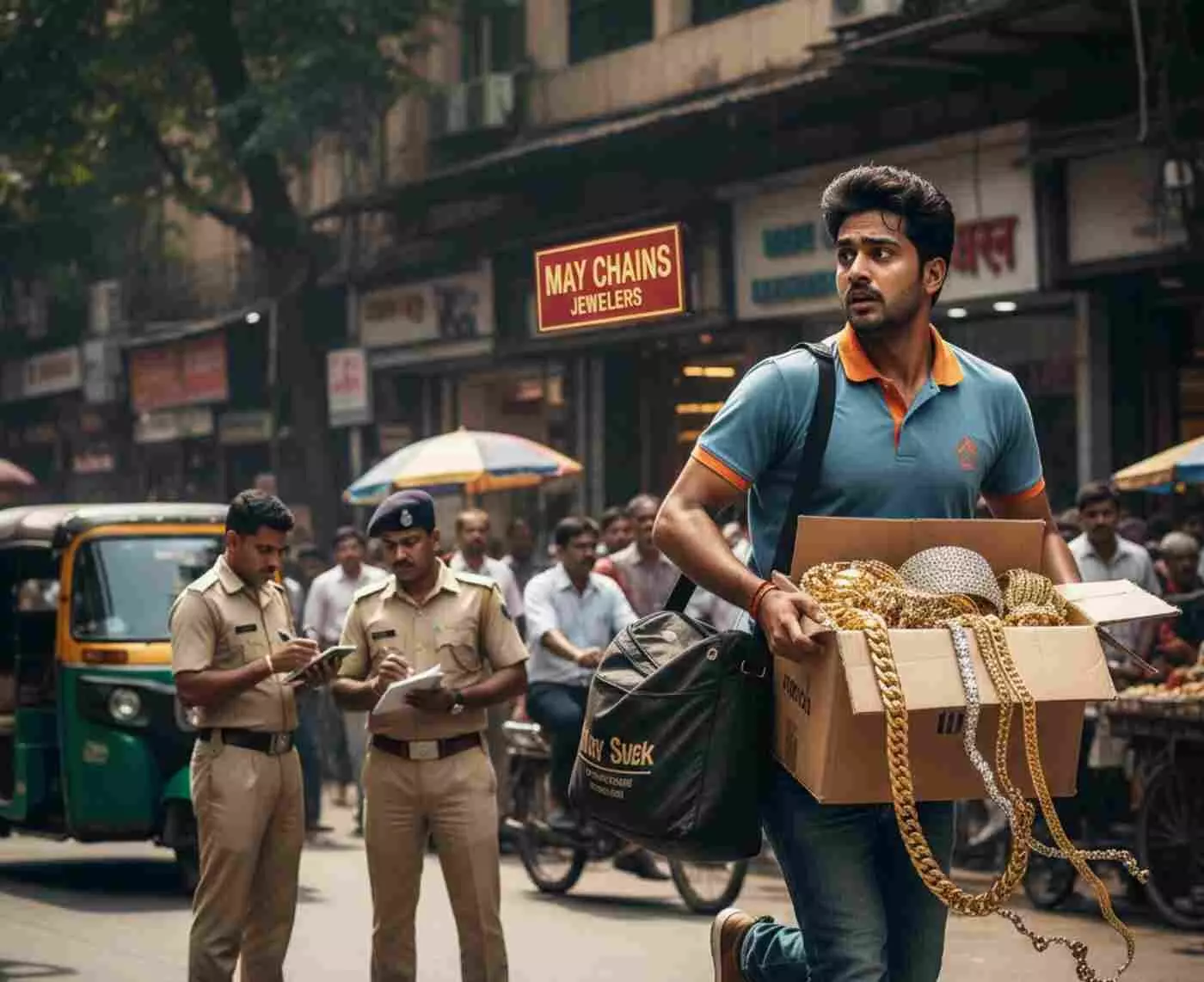 मुंबई: 39 लाख रुपये के सोने-हीरे के आभूषण लेकर डिलीवरी बॉय फरार, पुलिस ने ठगी का मामला दर्ज किया मुंबई: 39 लाख रुपये के सोने-हीरे के आभूषण लेकर डिलीवरी बॉय फरार, पुलिस ने ठगी का मामला दर्ज किया